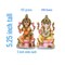 Laxmi and Ganesha Idol Pair Culture Marble Statue Laxmi Ganpati Figurine God of Luck and Success Idol Showpiece for Home Decoration and Car Dashboard Diwali Decoration